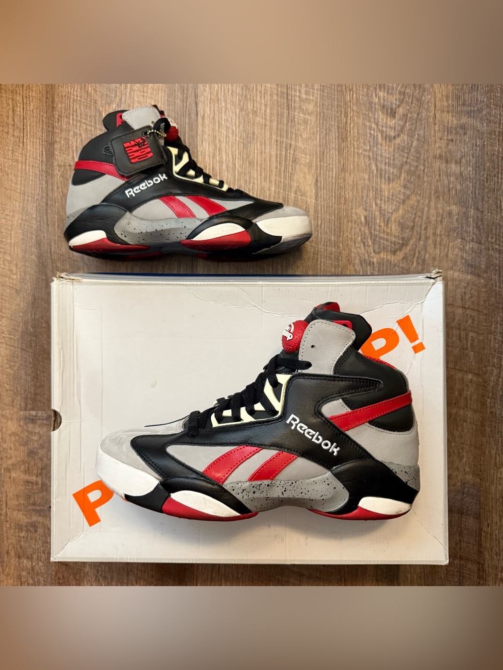 Reebok Shaq Attaq Brick City The Pump Grey Black Red